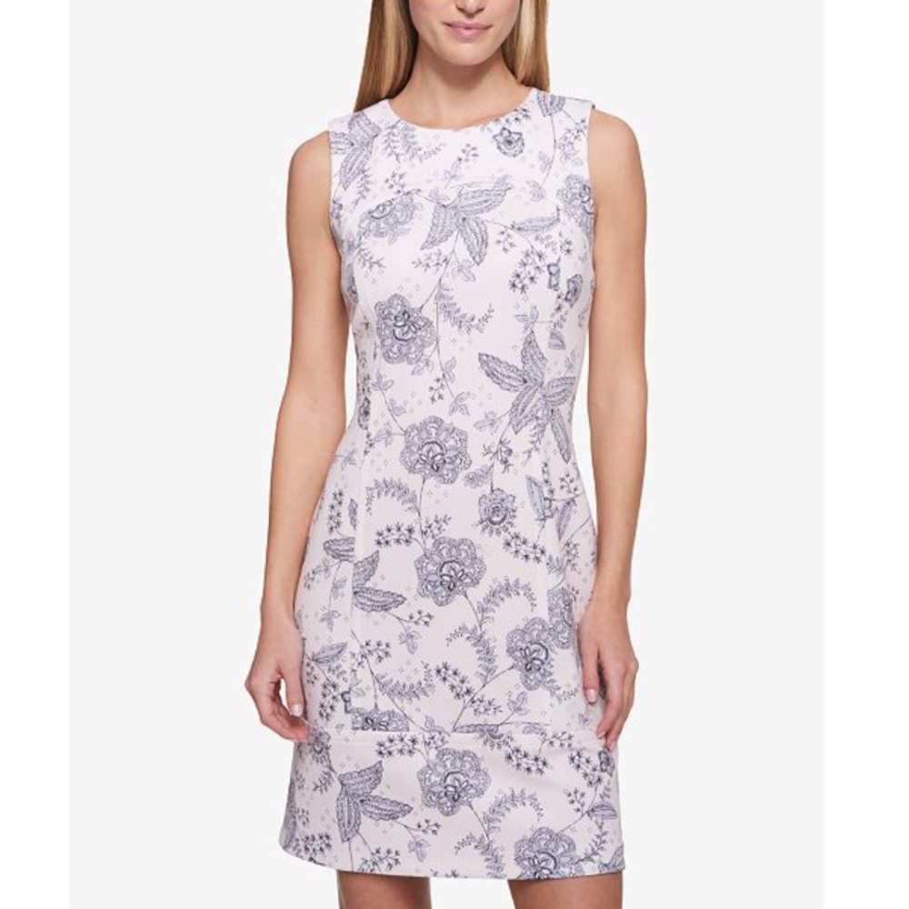 Tommy Hilfiger Pink Floral Scuba Dress